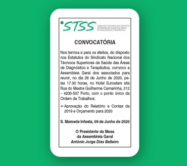 Assembleia Geral de 26 de Junho de 2020