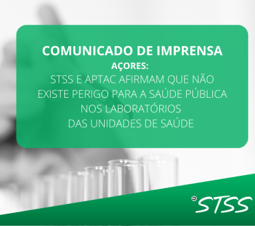 AÇORES: STSS E APTAC - NÃO EXISTE PERIGO PARA A SAÚDE PÚBLICA NOS LABORATÓRIOS DAS UNIDADES DE SAÚDE 