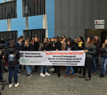 HOSPITAL DE BRAGA: GREVE DOS TSDT COM ADESÃO DE 100%
